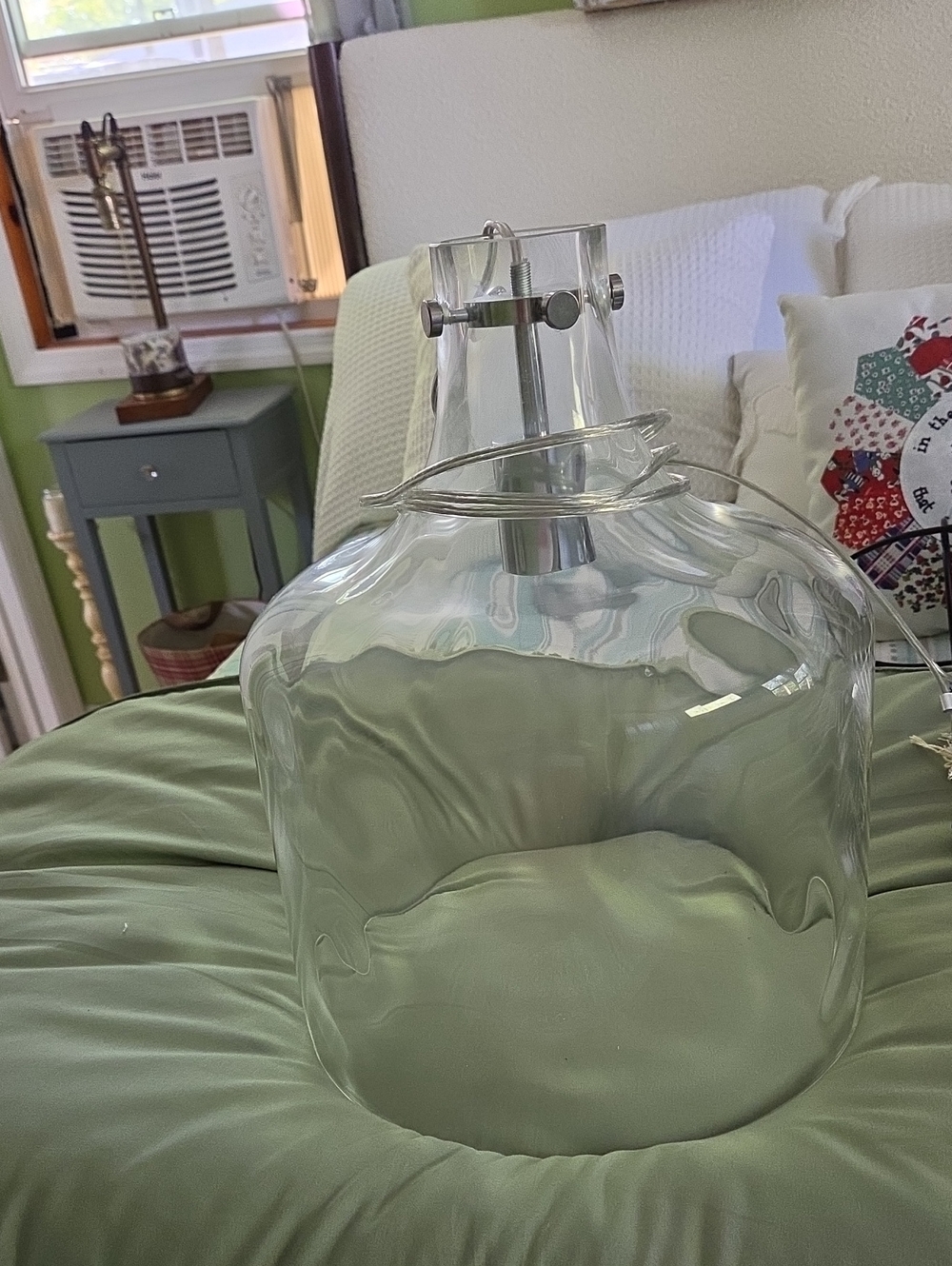 Clear Glass Table Lamp with Silver Hardware - Home Accents